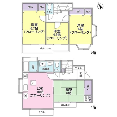 瀬田Ｇ棟の物件間取画像